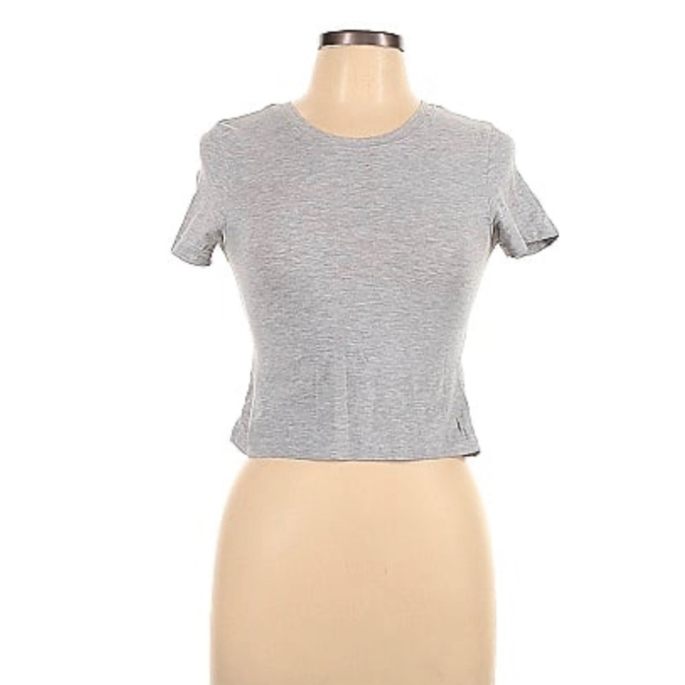 Aveto grey crop tee